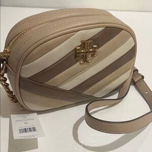 Tory Burch Kira Chevron Camera Bag - Taupe